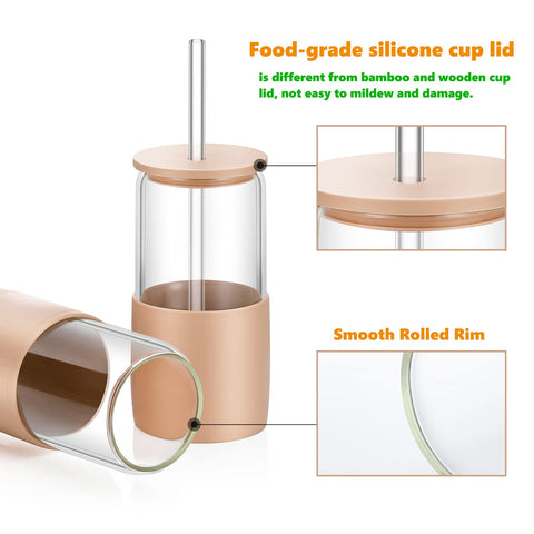 Sunseeke tumbler with silicone sleeve grip