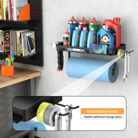 SUNTECH 12-inch shop paper towel holder ready for large rolls in workshops