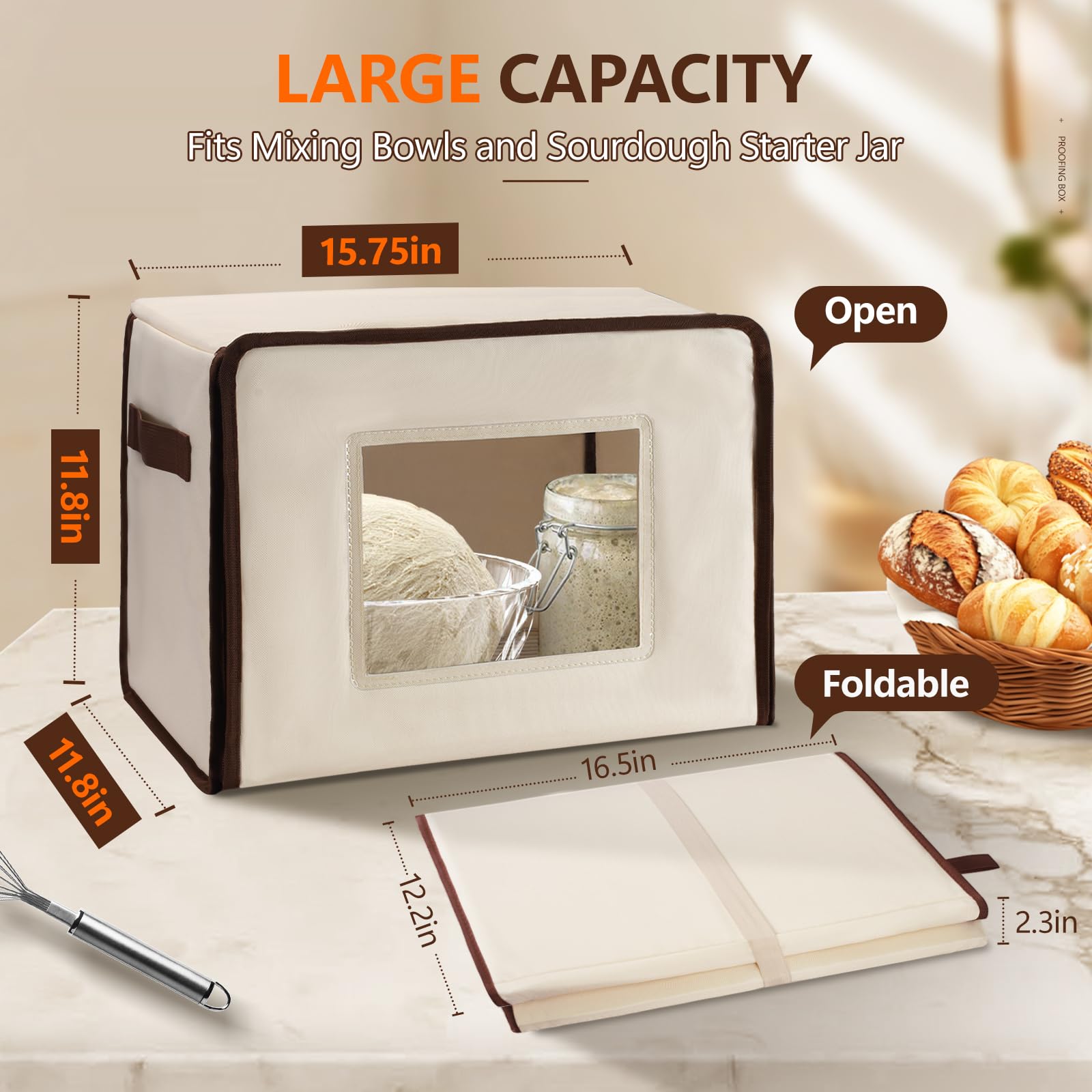Suntee bread proofing box front viewing window for dough testing