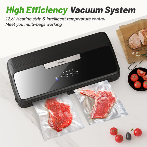 Suntree vacuum sealer dry mode indicator shows status.