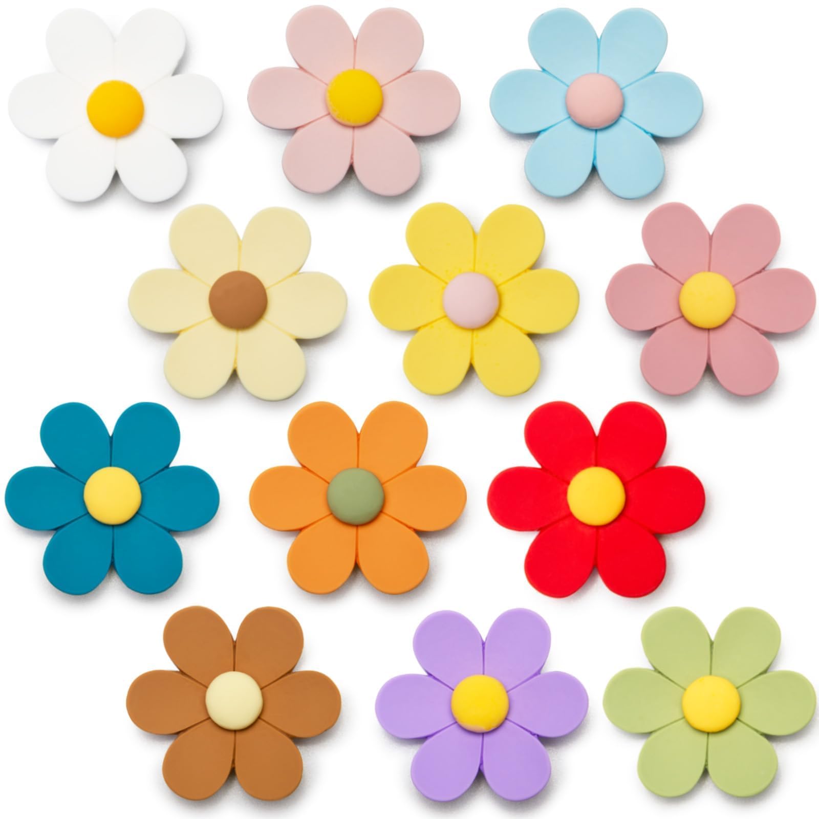 SUNURS extra large 3D flower magnets brightening the fridge and securing photos.