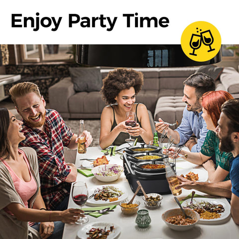 SUNVIVI 100°C high setting for tasty searing and quick prep.