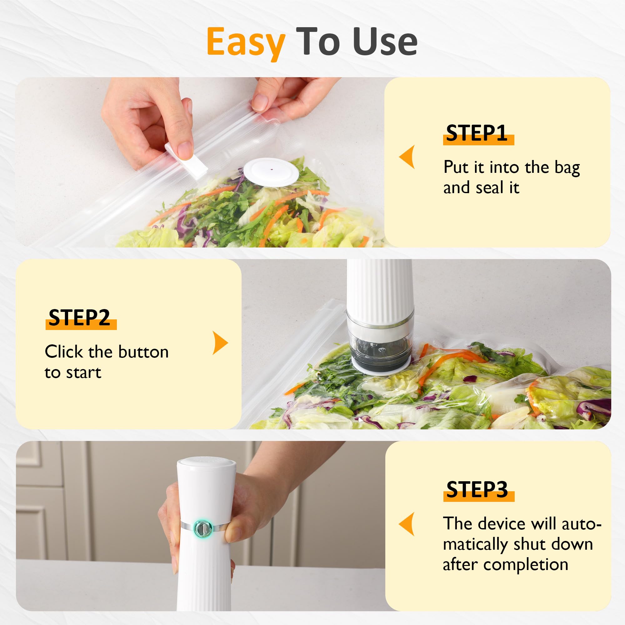 Sunvivi pocket-size food saver for home and travel