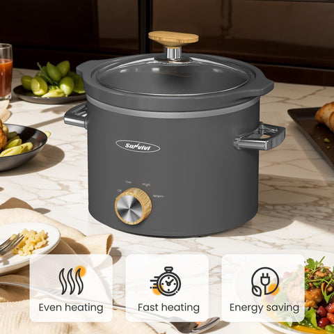 Sunvivi removable ceramic pot for easy serving and cleanup