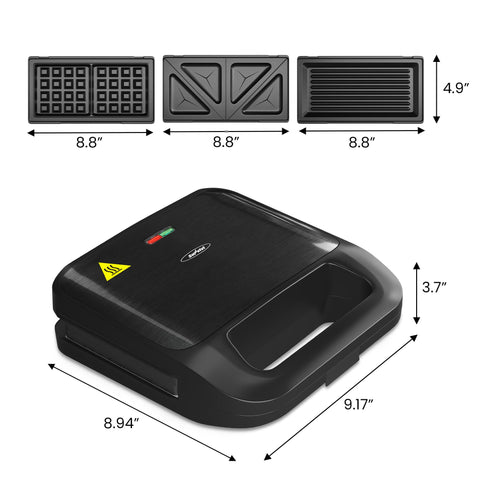SUNVIVI indicator lights guide cooking from heating to ready.