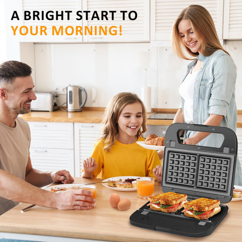 SUNVIVI non-stick plates release food effortlessly for quick cleanup.