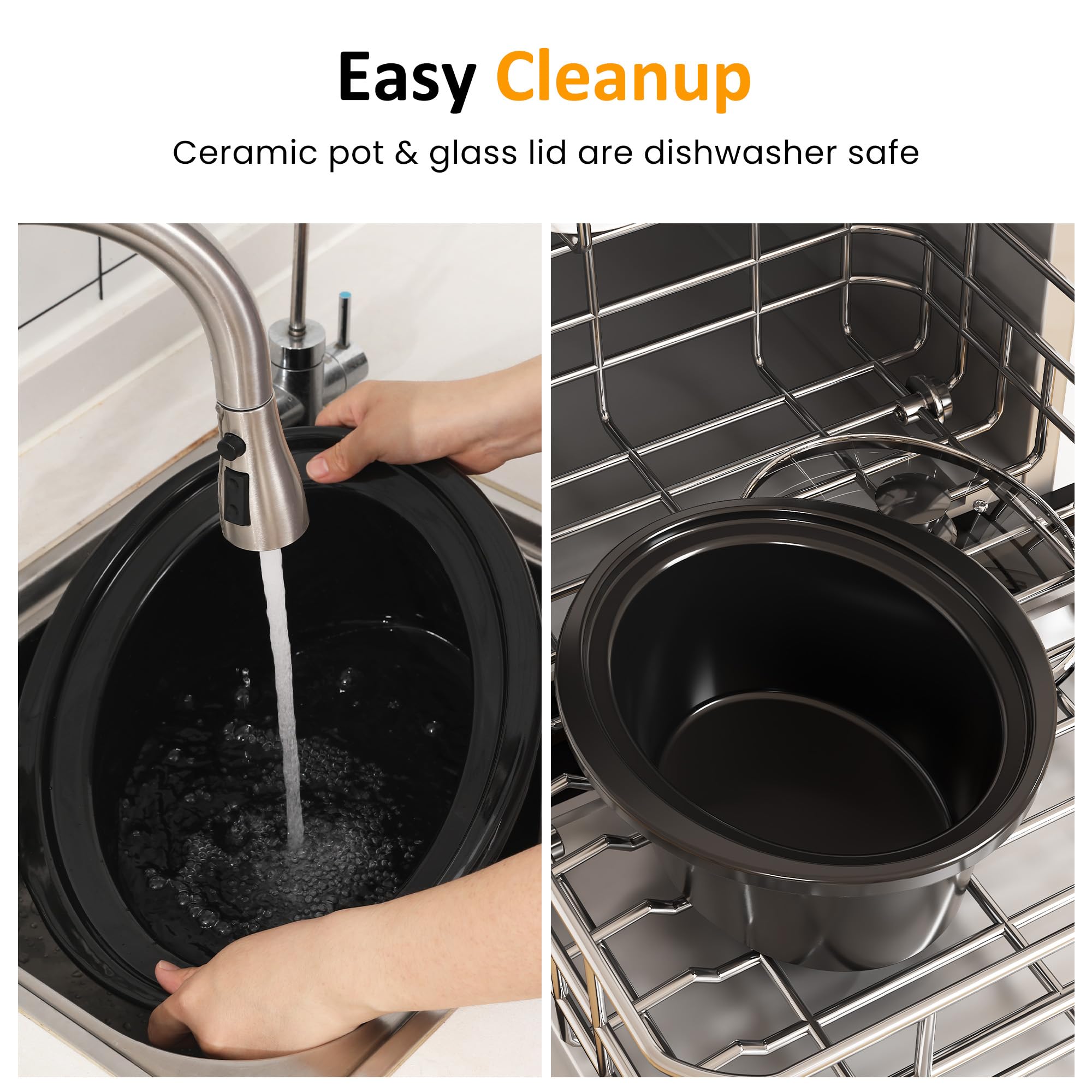 Sunvivi slow cooker offers three heating settings for flexible recipe choices.