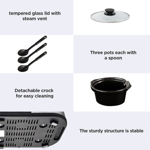 Sunvivi slow cooker glass lids view for easy monitoring
