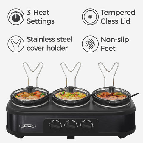 SUNVIVI stainless steel base supports stable, mess-free cooking and warming.