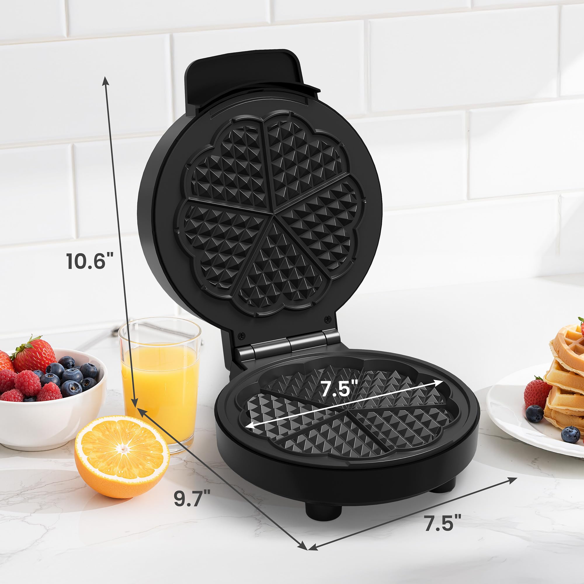 Sunvivi waffle maker adjustable temperature control delivers customizable texture every morning.