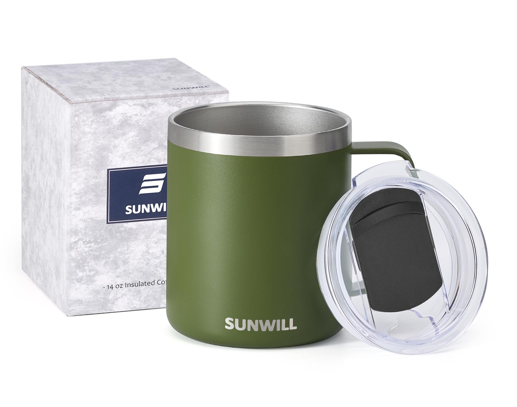 SUNWILL BPA free lid with sliding cover minimizes spills