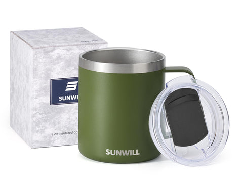 SUNWILL BPA free lid with sliding cover minimizes spills