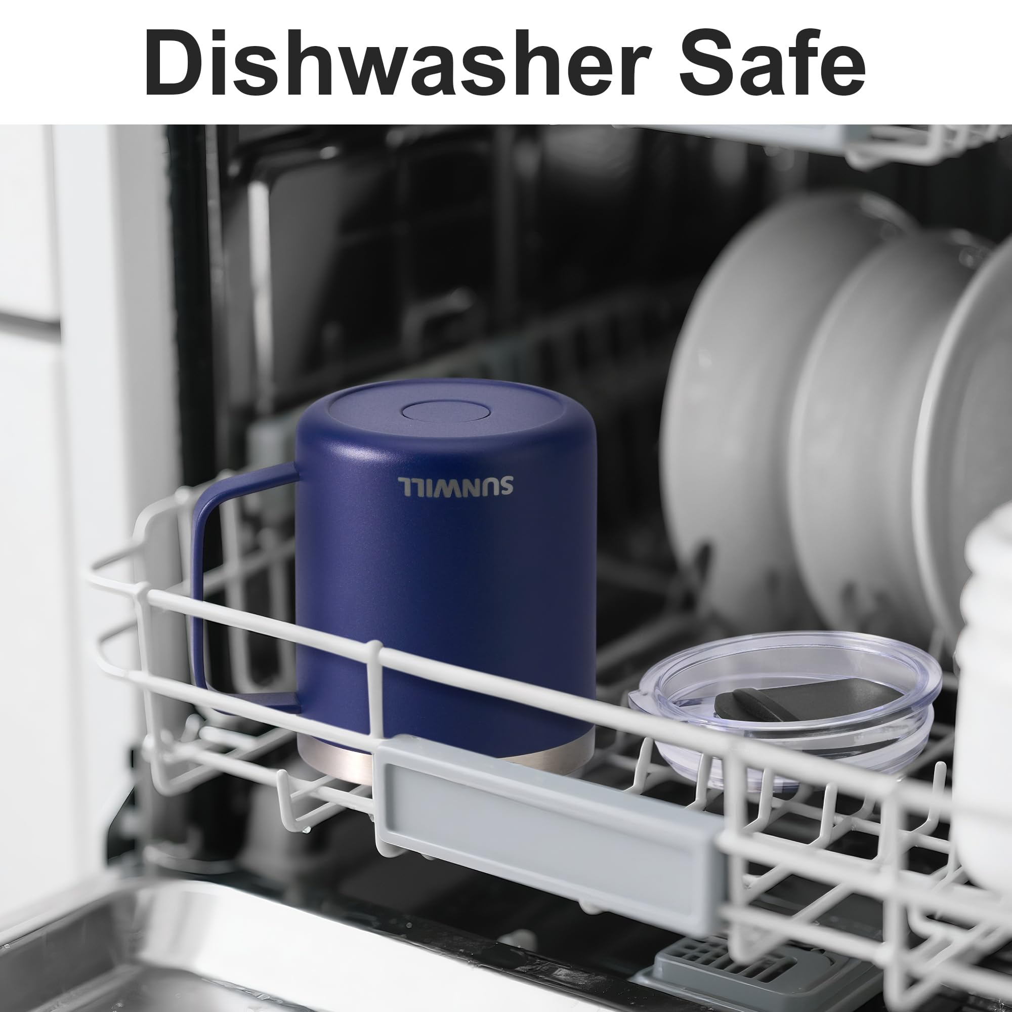 SUNWILL double-wall insulation keeps drinks hot or cold for hours.