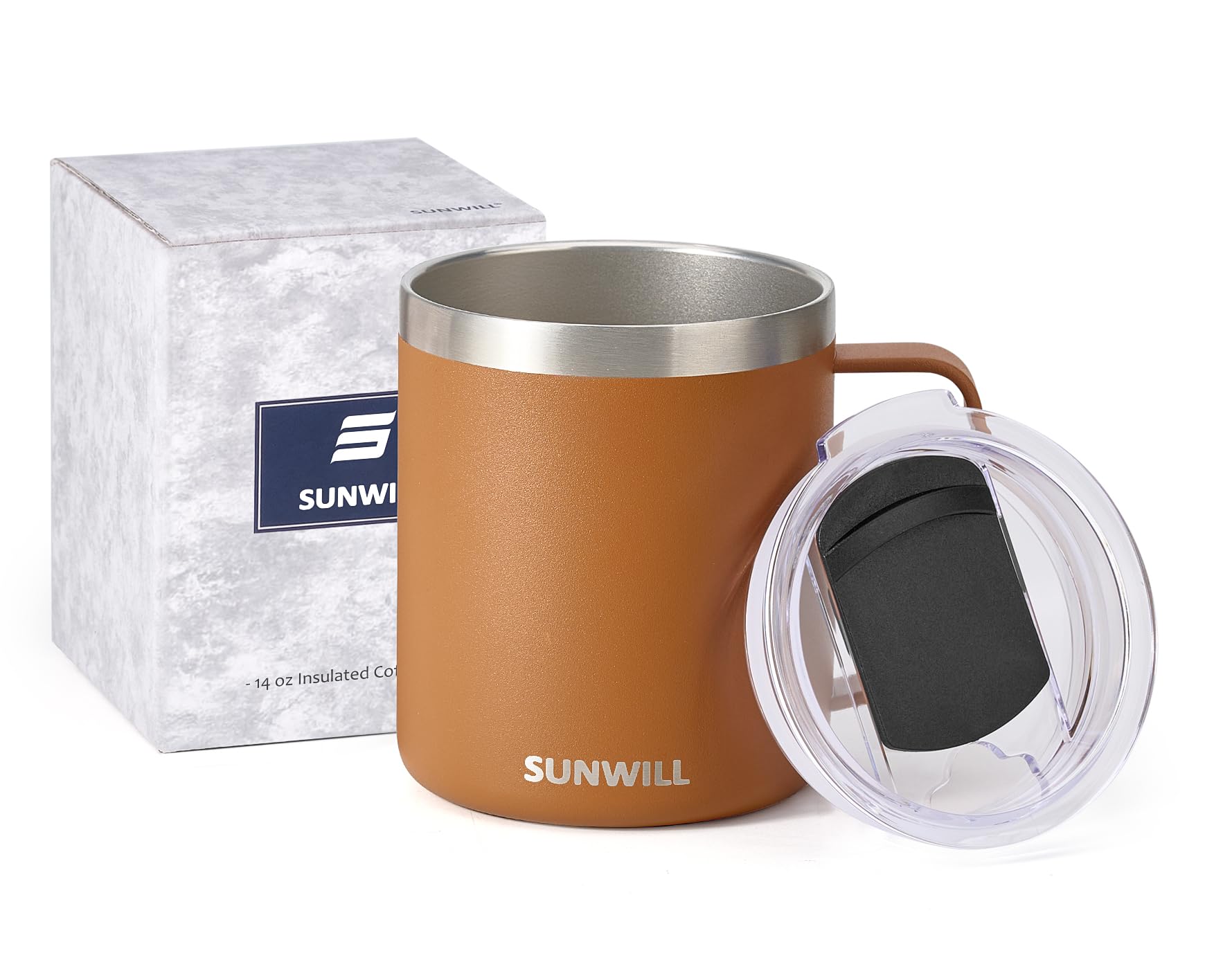 SUNWILL BPA-free lid with silicone gasket supports safe sipping on the go.