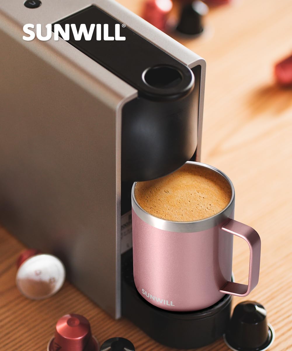 SUNWILL rose gold mug suited for outdoor camping adventures