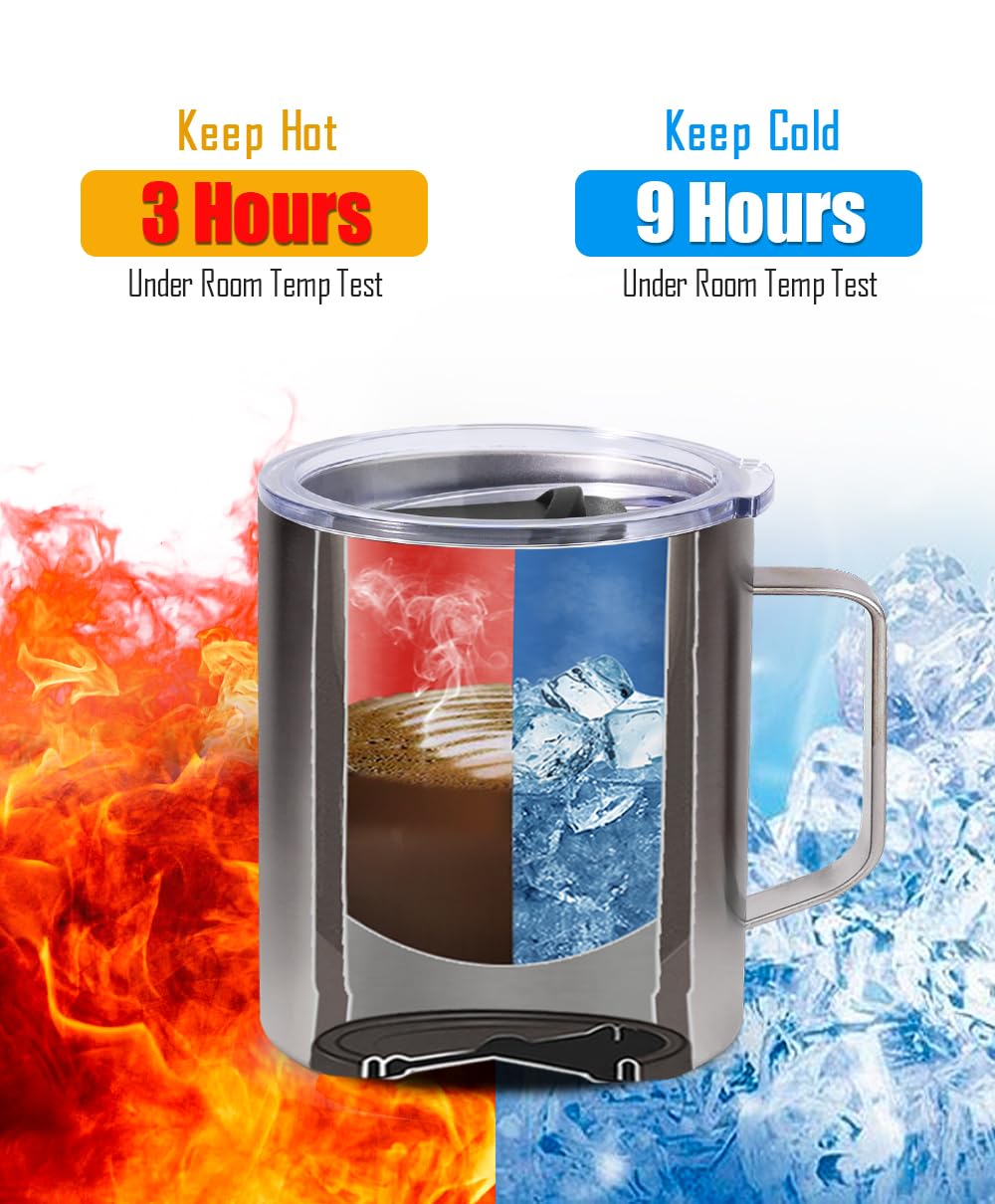SUNWILL powder-coated mug offers durable, grippy finish for outdoor adventures.