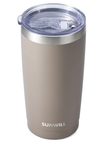 SUNWILL Travel Coffee Tumbler 20 oz front view for daily on-the-go hydration.