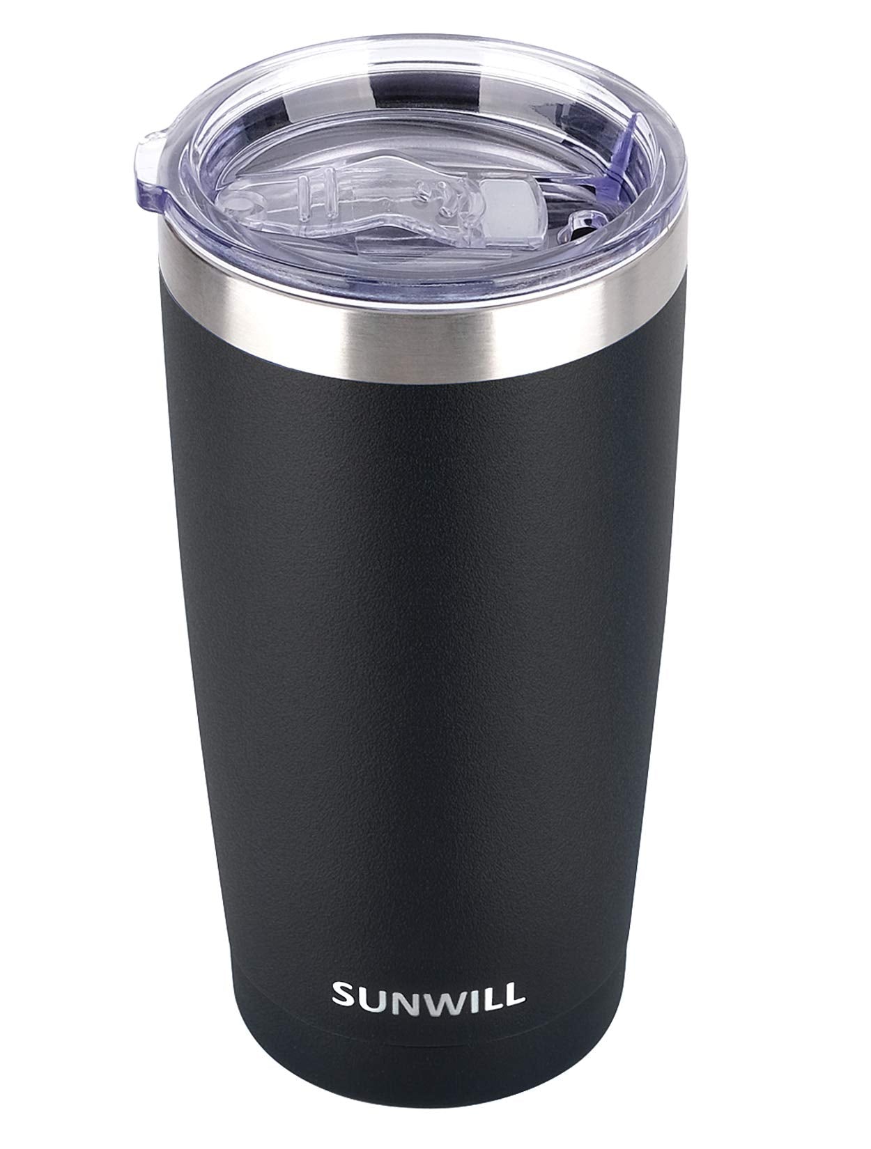 SUNWILL Travel Coffee Tumbler 20 oz with lid for secure spills during commutes