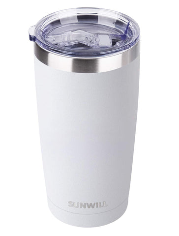 SunWill Travel Coffee Tumbler 20oz lid for easy sipping on the go