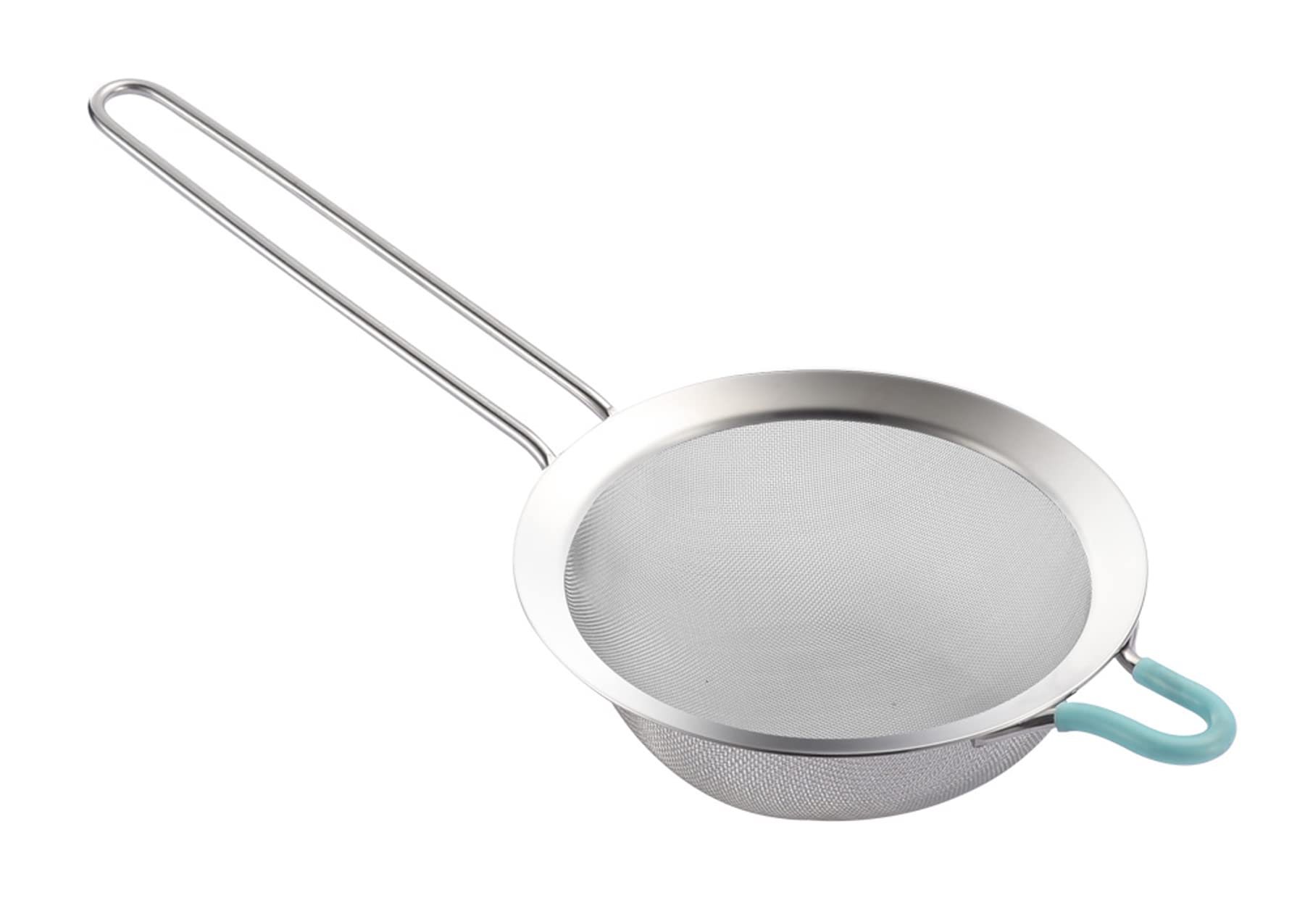 Sunwukin 5.5-inch fine mesh strainer close-up for quick rice draining.