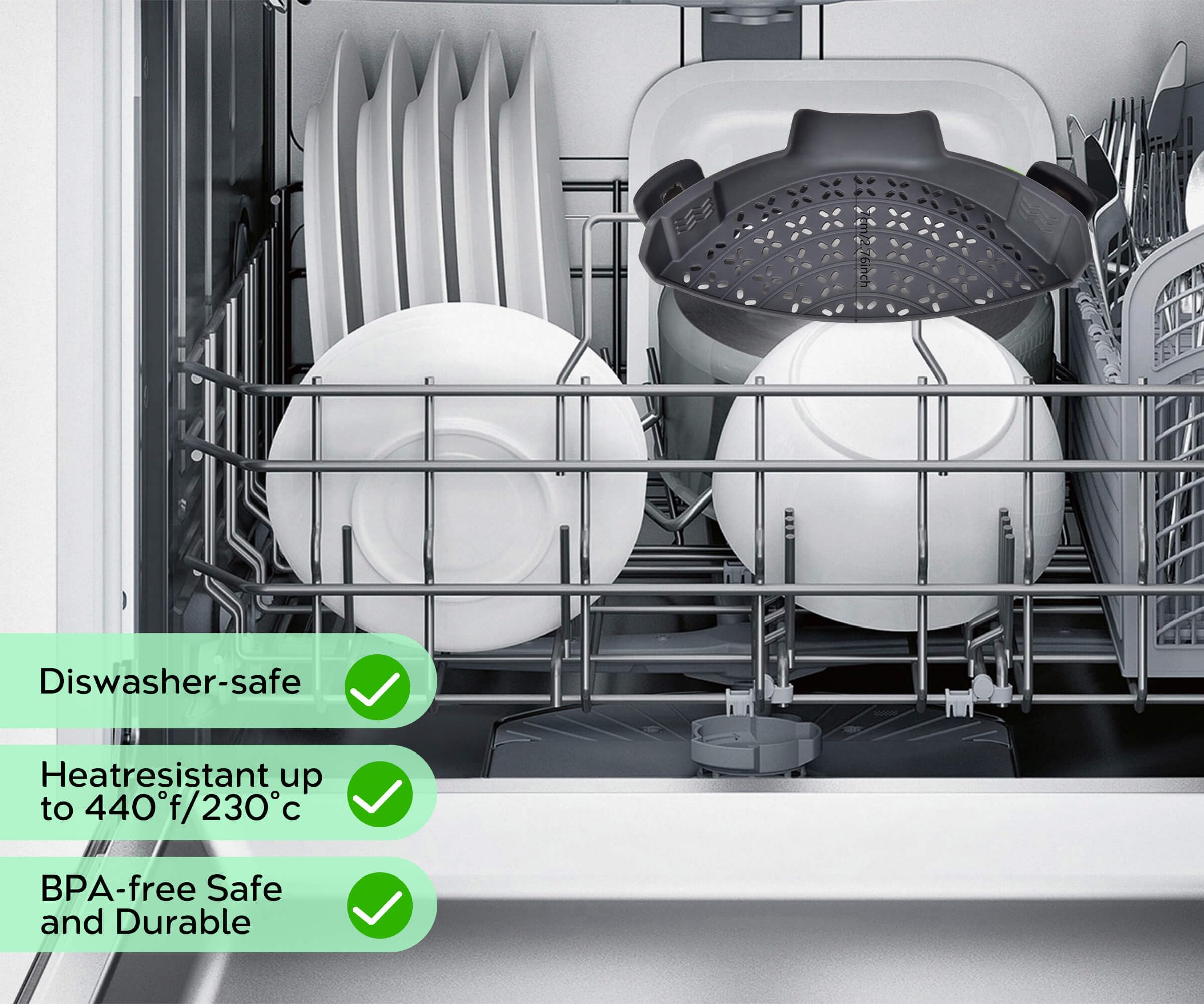 Sunwukin compact-storage strainer fits neatly in a cabinet.