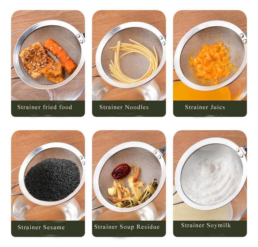 Sunwukin dishwasher-safe fine mesh strainer for easy cleaning.