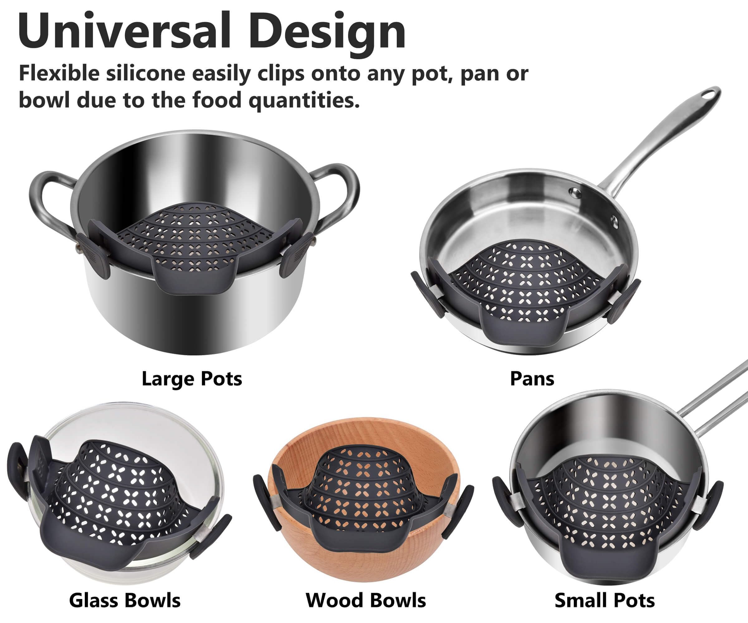 Sunwukin dishwasher-safe strainer cleans quickly after use.