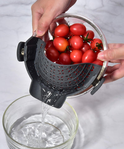 Sunwukin non-slip clips-on-pot provide secure grip during draining.