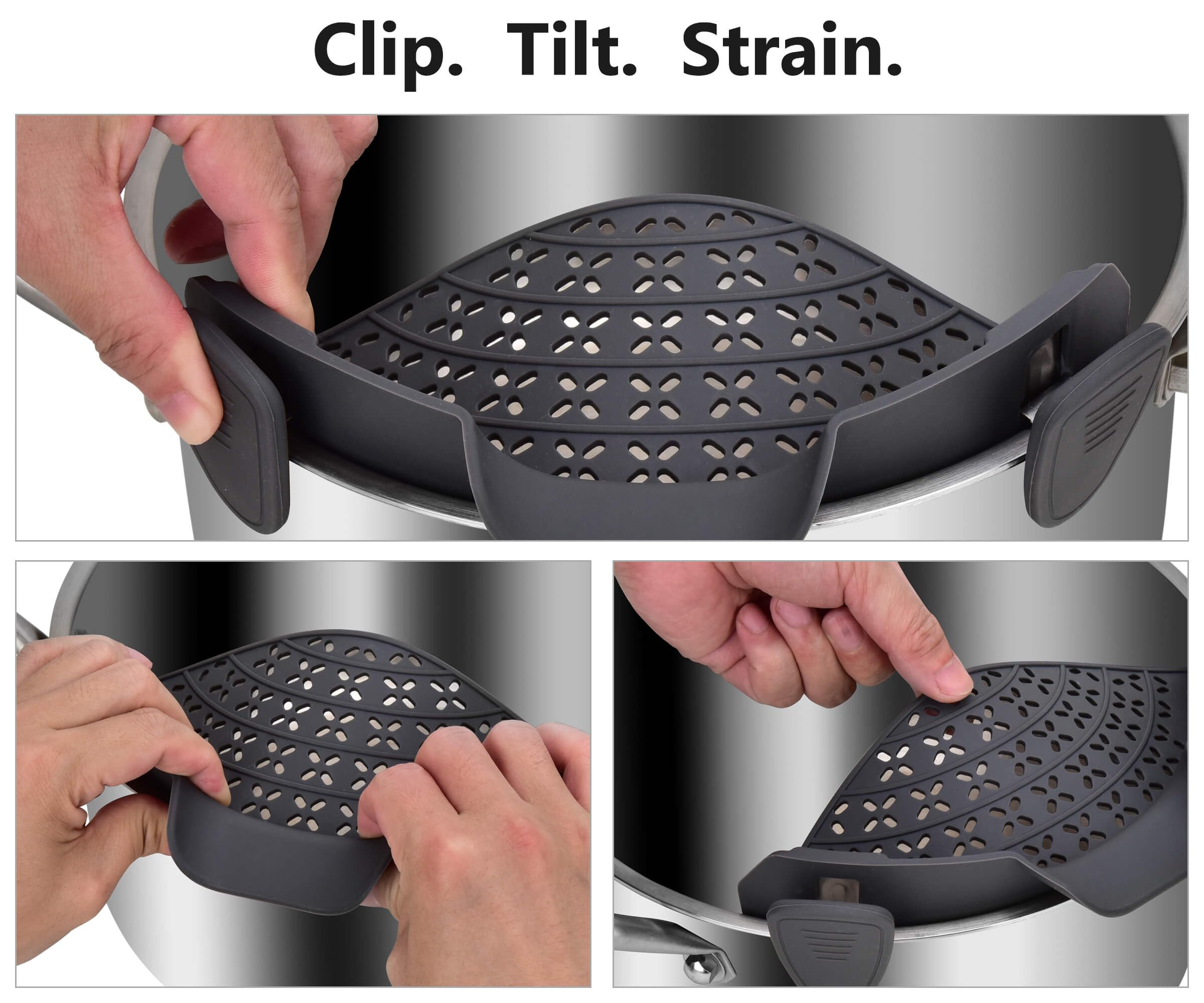 Sunwukin silicone heat-resistant strainer endures high temperatures for boiling or steaming.