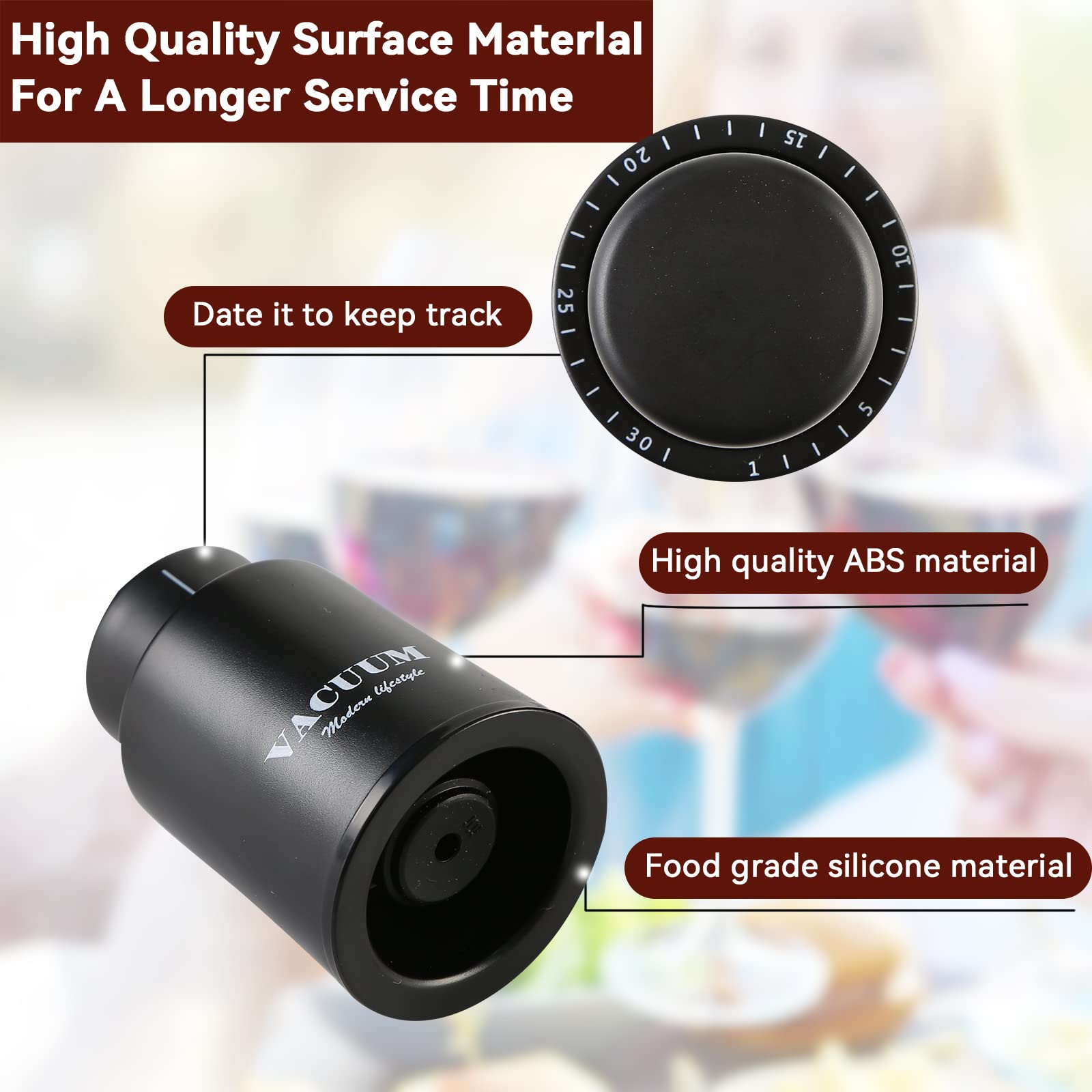 Sunwuun reusable wine preserver silicone design keeps bottles airtight