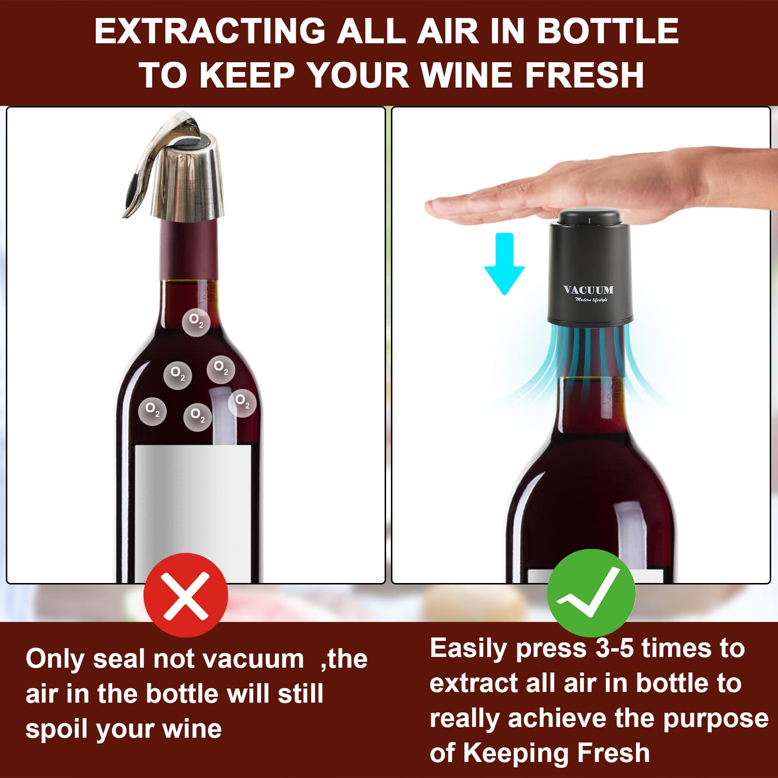 Sunwuun tight-seal wine bottle prevents spills and preserves freshness