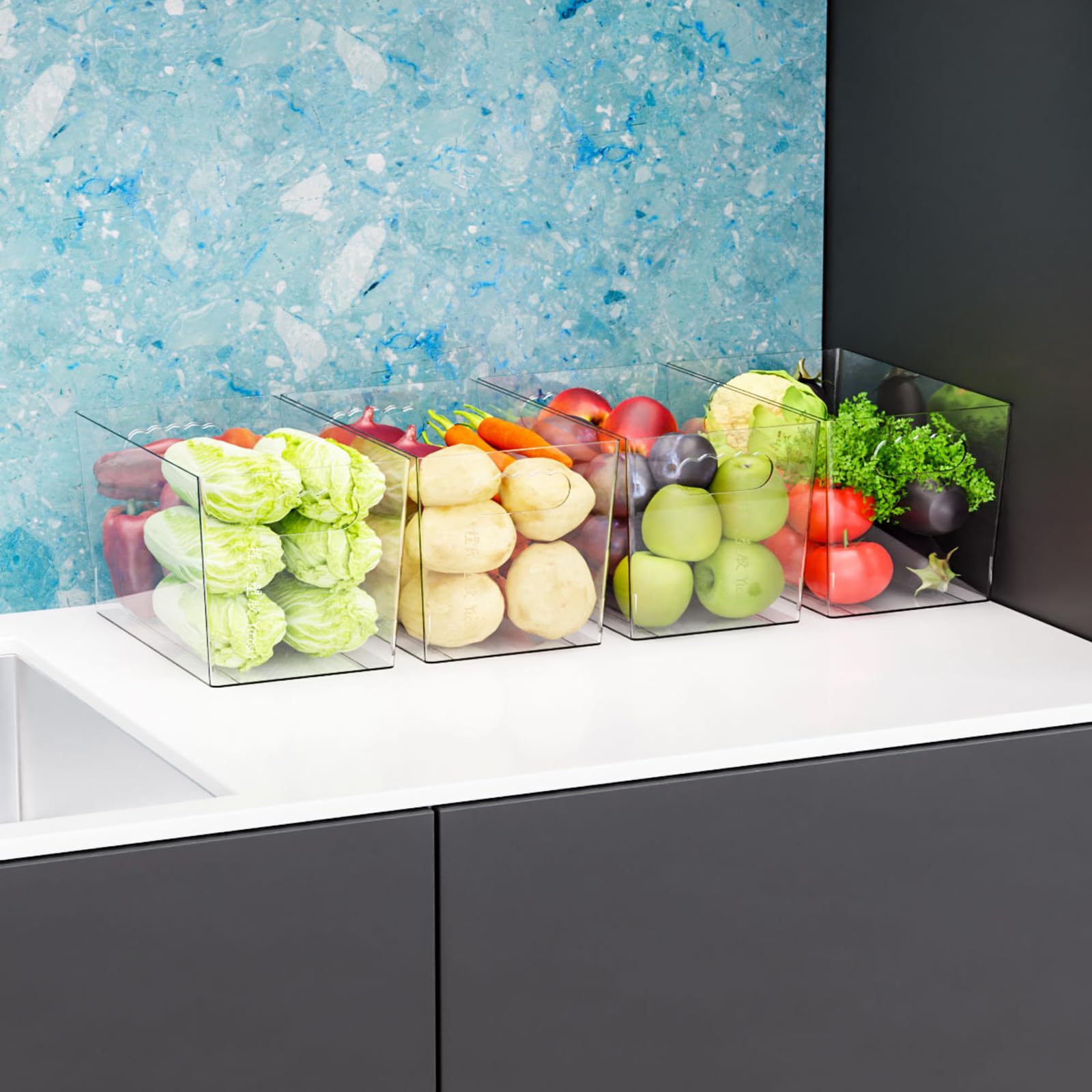 SuoXing cabinet organization bin fits pantry shelves and cabinets.