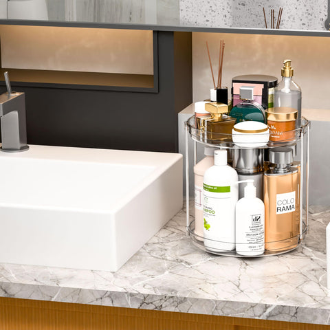 SuoXing durable plastic turntable complements any kitchen decor.