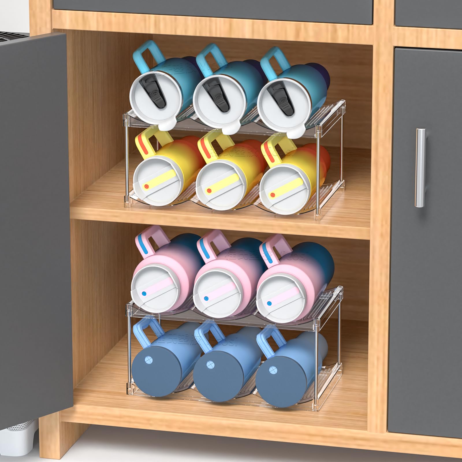 SuoXing multi-tier bottle holder with four posts fits varying heights.