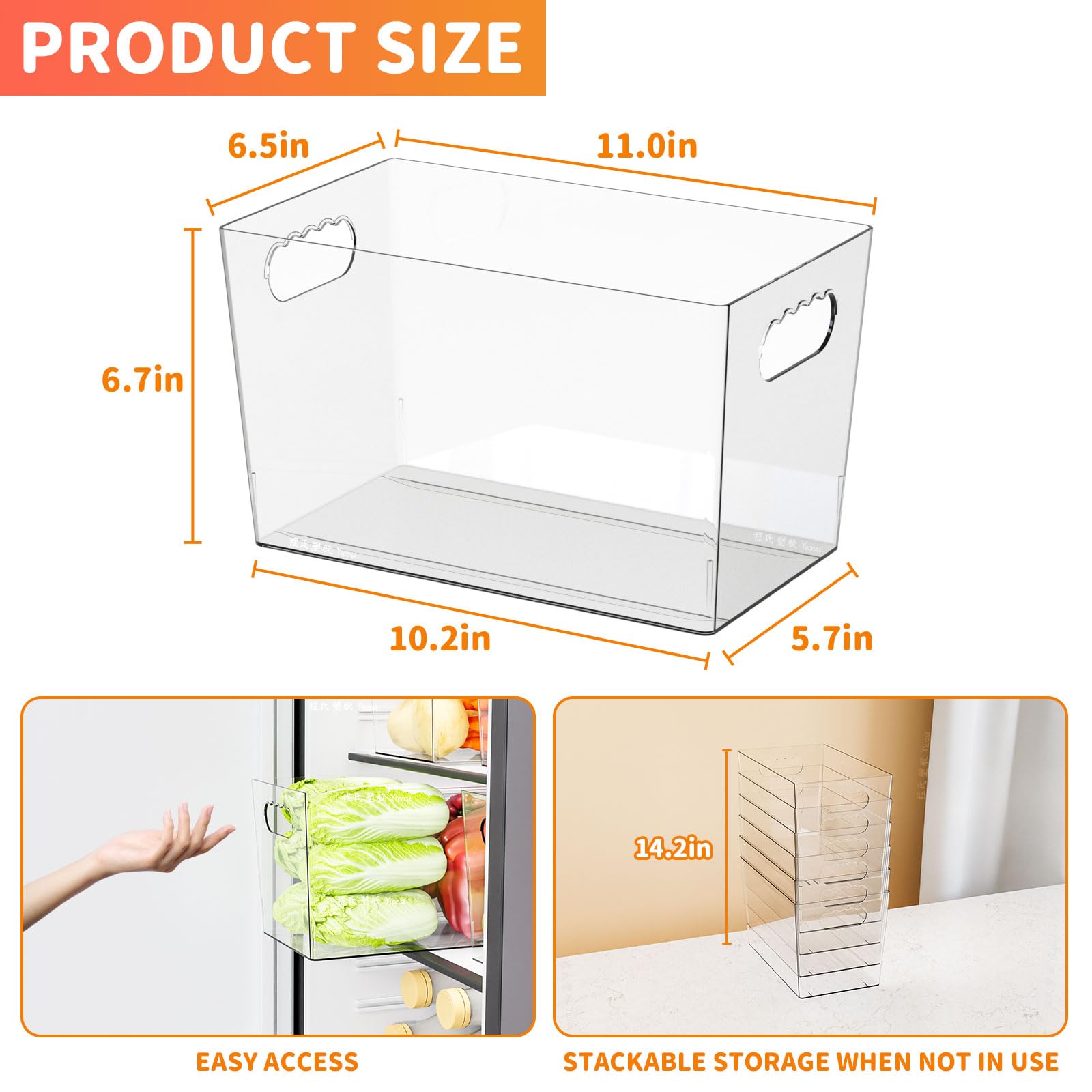 SuoXing pantry storage bin set keeps cans and boxes neatly arranged.