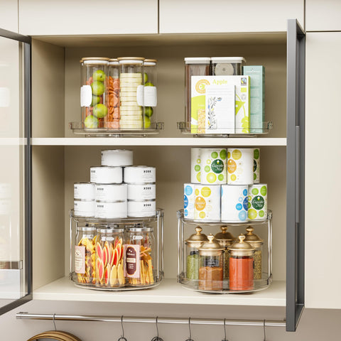 SuoXing tool-free assembly lazy Susan demonstrates quick setup.