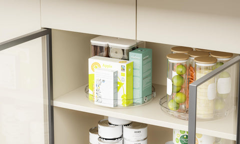 SuoXing two-tier configuration maximizes cabinet height for more items.