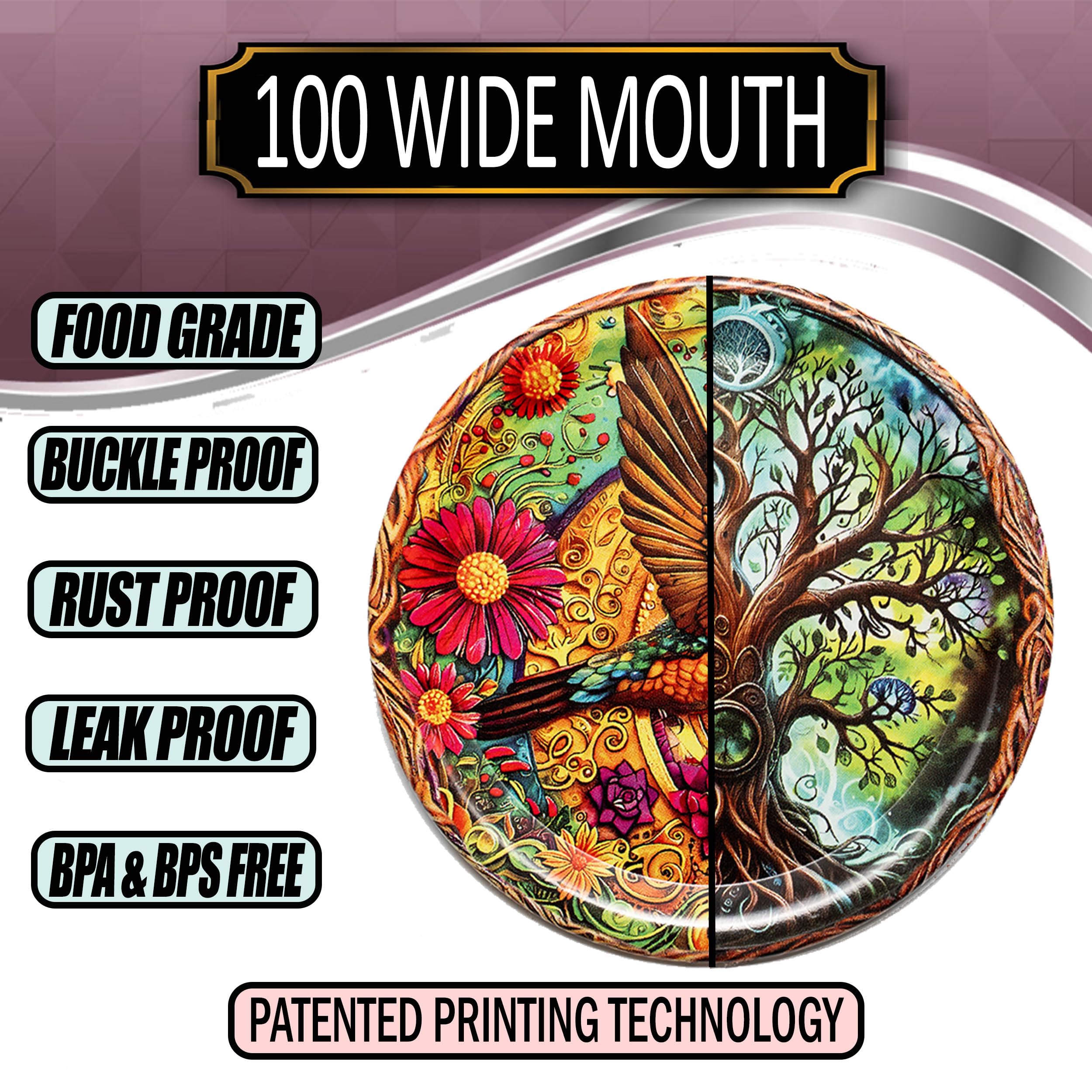 Supa Ant 100pcs pack wide-mouth lids ideal for large batch canning.