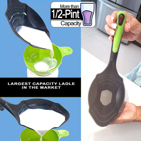 Supa Ant batch cooking ladle aids meal prep and portioning.