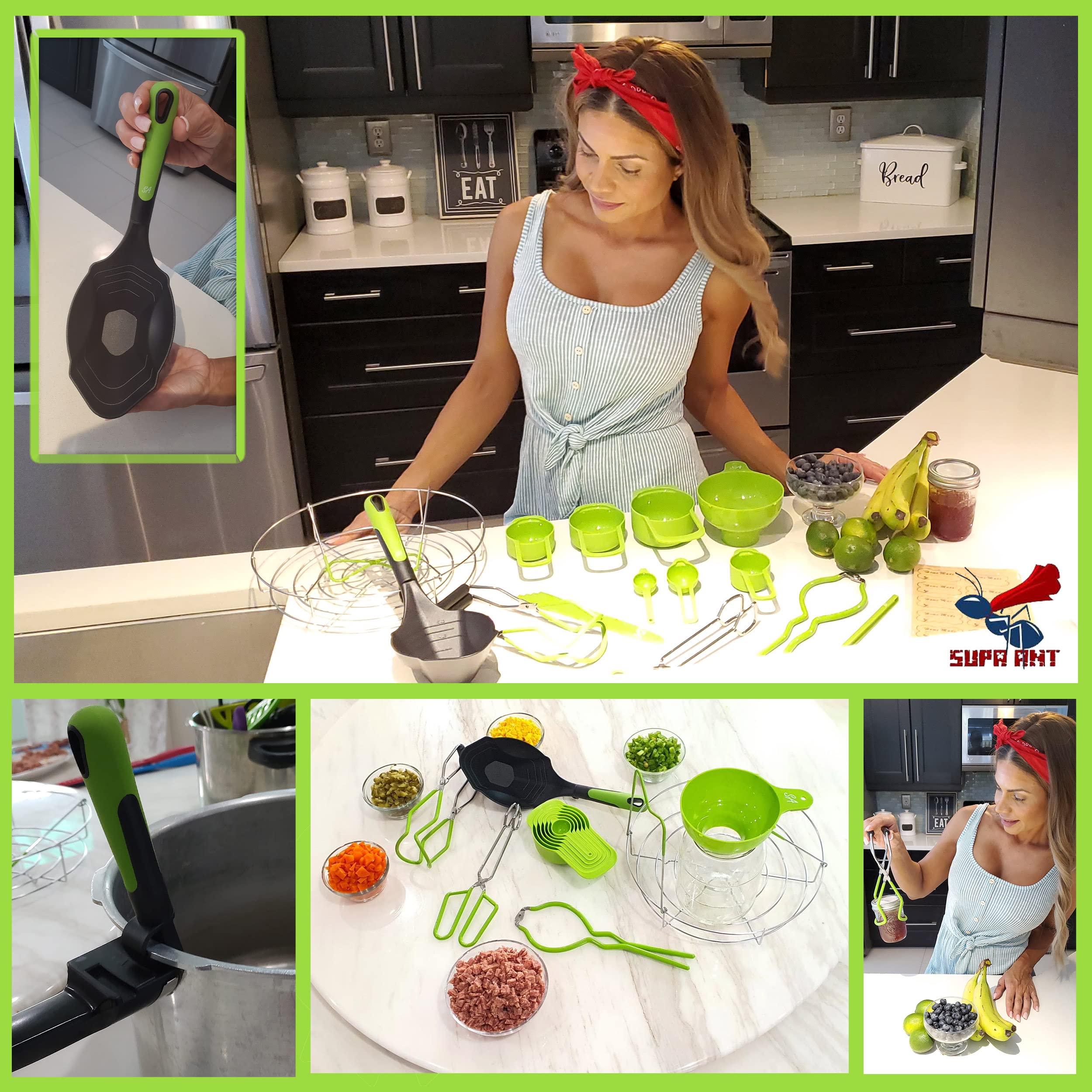 Supa Ant Canning Kit jar lifter keeps hands safe handling hot jars.