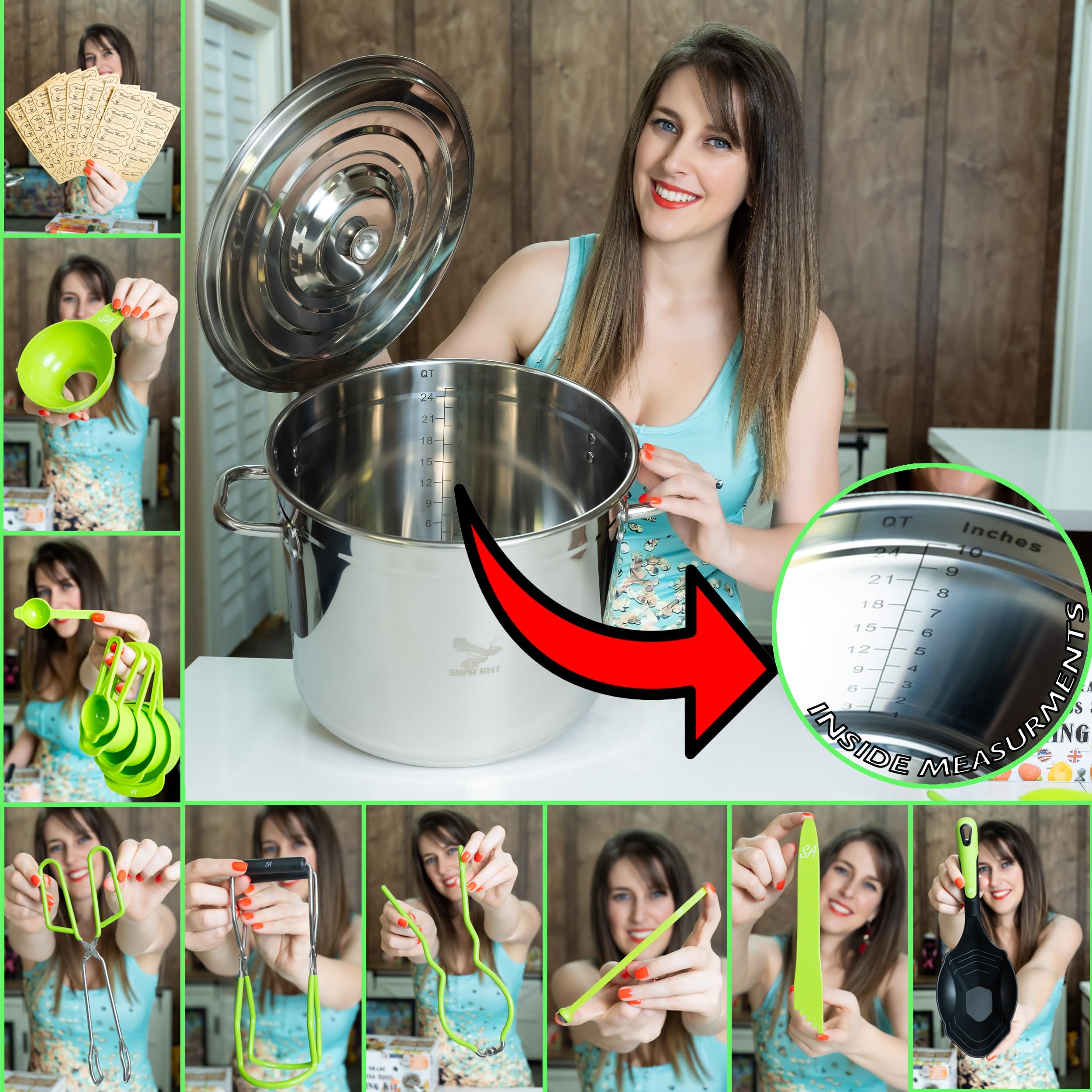 Supa Ant measuring cups set for accurate portioning in canning recipes