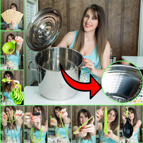 Supa Ant measuring cups set for accurate portioning in canning recipes