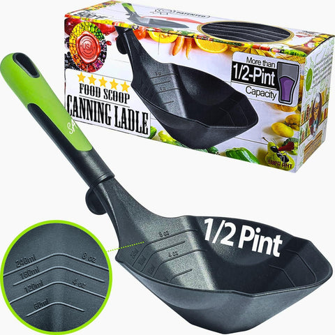 Supa Ant soup ladle with pour spout for easy serving from stock pots.