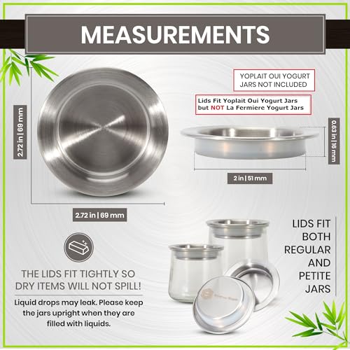 Super and Simple Oui Yogurt Lids rust-resistant stainless steel design stays sleek.