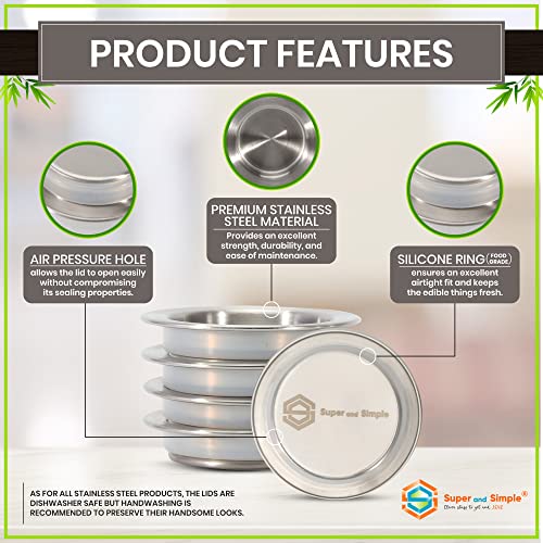 Oui Yogurt Lids with silicone gasket provide a leak-proof seal for jars.