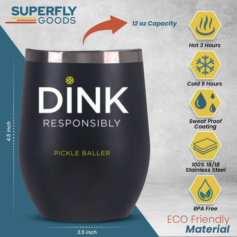 Super Fly Goods Dink Responsibly tumbler lid closeup highlighting spill-resistant cap for travel
