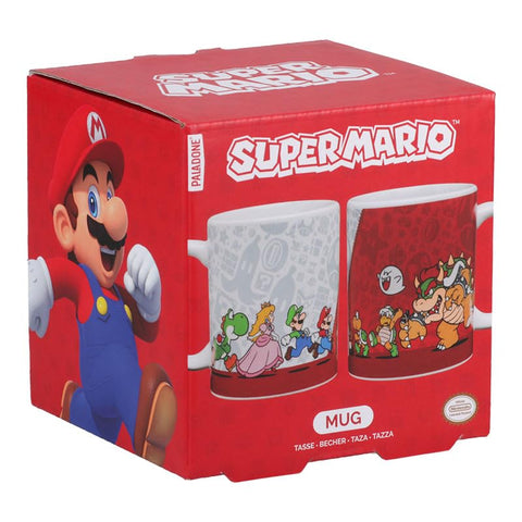 Gift-ready packaging for a Super Mario Bros mug collectible
