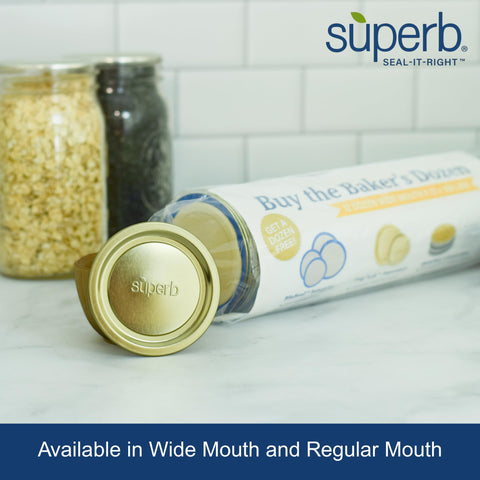 Jar-fit compatibility with Ball and Kerr on Superb Sealing Solutions lids.