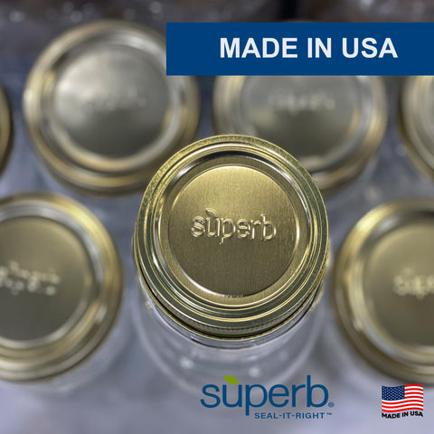 Superb Sealing Solutions 156-count pack designed for consistent sealing on mason jars.