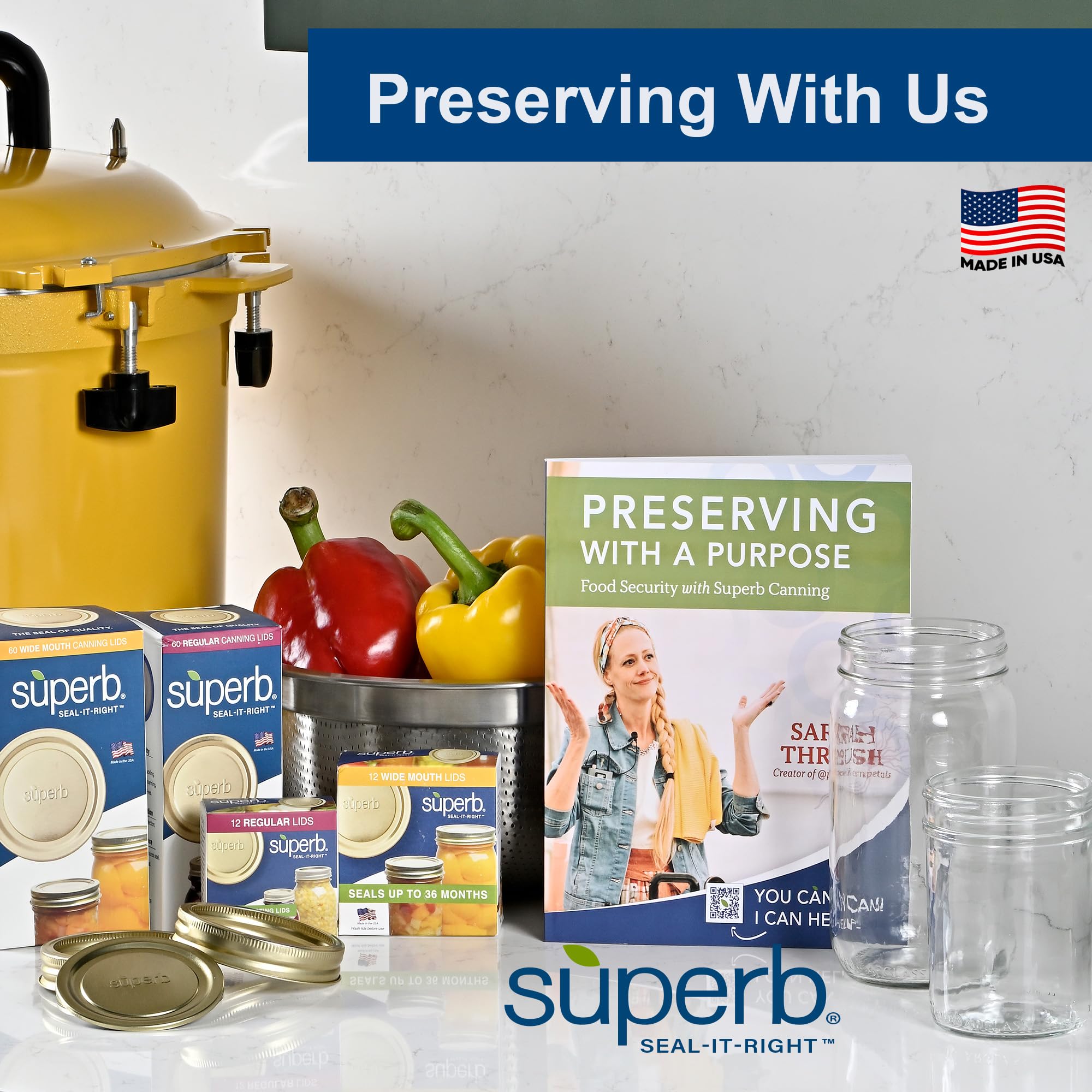 Superb Sealing Solutions USA-made lid set crafted in Ohio by a family.